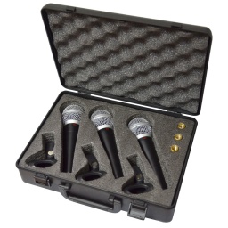 Kit De 3 Micrfonos En Valija Profesional Gcm Pro G-3