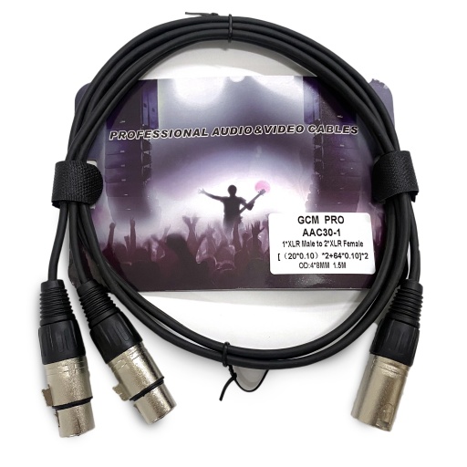 CABLE CANON SPLITTEADO XLR M A 2 XLR H 1.5M AAC30-1 GCM PRO