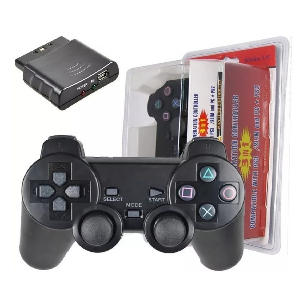 Mando Inalámbrico 6 en 1 para PS2 / Playstation / PC / PS3