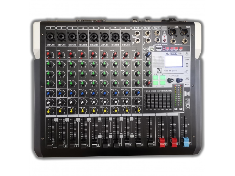 CONSOLA GMA-XS-8ACT 350WX2 8 CANALES CON DSP EFECTOS INTEGRADOS